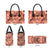 Hawaii Red Brown Tropical Leaves Leather Bag - Polynesian Pride