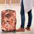 Hawaii Red Brown Tropical Leaves Luggage Cover - Polynesian Pride
