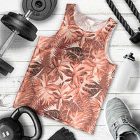 Hawaii Red Brown Tropical Leaves Men Tank Top - Polynesian Pride
