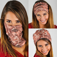 Hawaii Red Brown Tropical Leaves Neck Gaiter - Polynesian Pride
