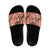 Hawaii Red Brown Tropical Leaves Slide Sandals - Polynesian Pride