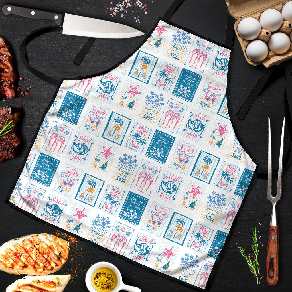 Hawaii Coastal Summer Postcard Apron