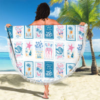 Hawaii Coastal Summer Postcard Beach Blanket