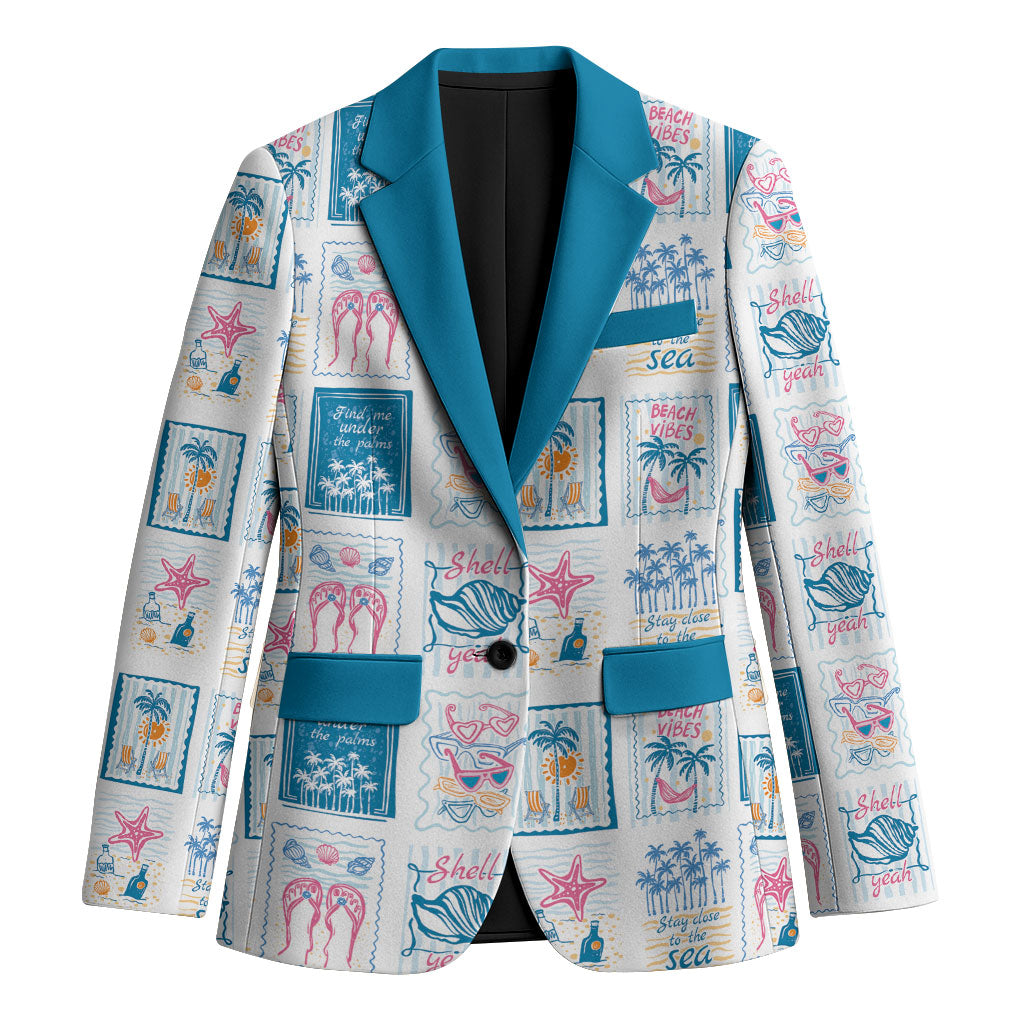 Hawaii Coastal Summer Postcard Blazer