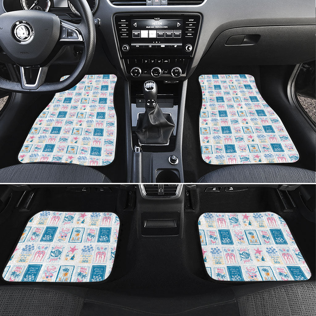 Hawaii Coastal Summer Postcard Car Mats