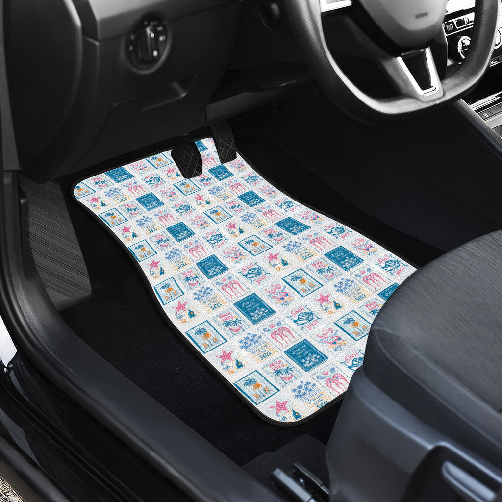 Hawaii Coastal Summer Postcard Car Mats