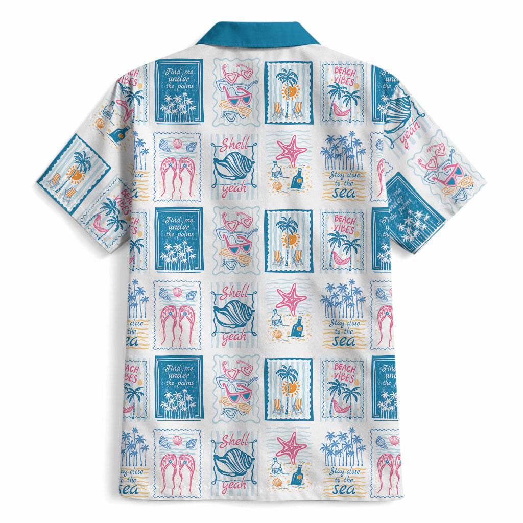 Hawaii Coastal Summer Postcard Hawaiian Shirt