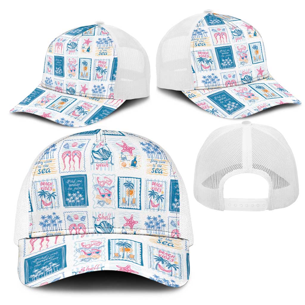 Hawaii Coastal Summer Postcard Mesh Trucker Cap