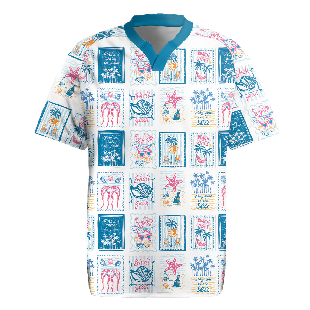 Hawaii Coastal Summer Postcard Rugby Jersey
