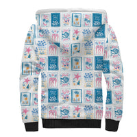 Hawaii Coastal Summer Postcard Sherpa Hoodie