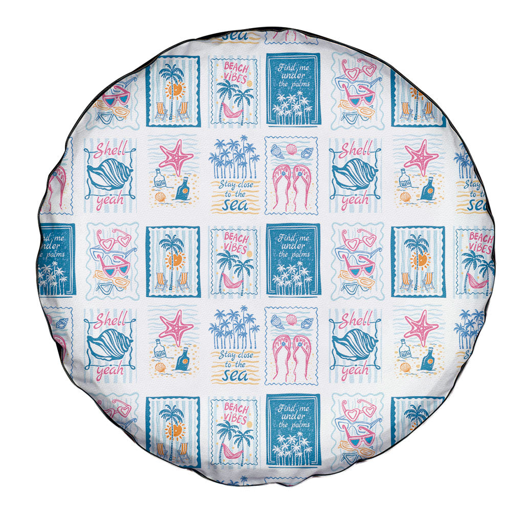 Hawaii Coastal Summer Postcard Spare Tire Cover