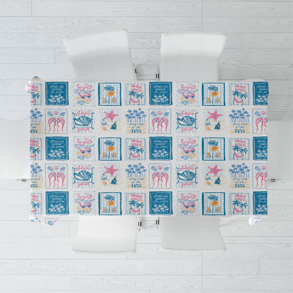 Hawaii Coastal Summer Postcard Tablecloth