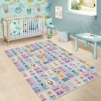 Aloha Summer Posters Grunge Textures Area Rug