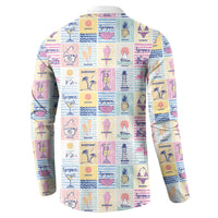 Aloha Summer Posters Grunge Textures Button Sweatshirt