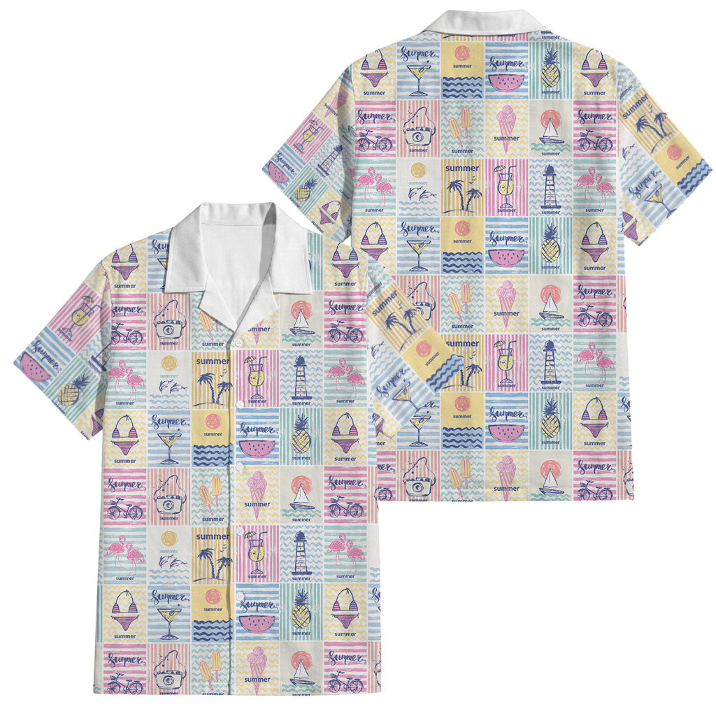 Aloha Summer Posters Grunge Textures Family Matching Tank Maxi Dress and Hawaiian Shirt