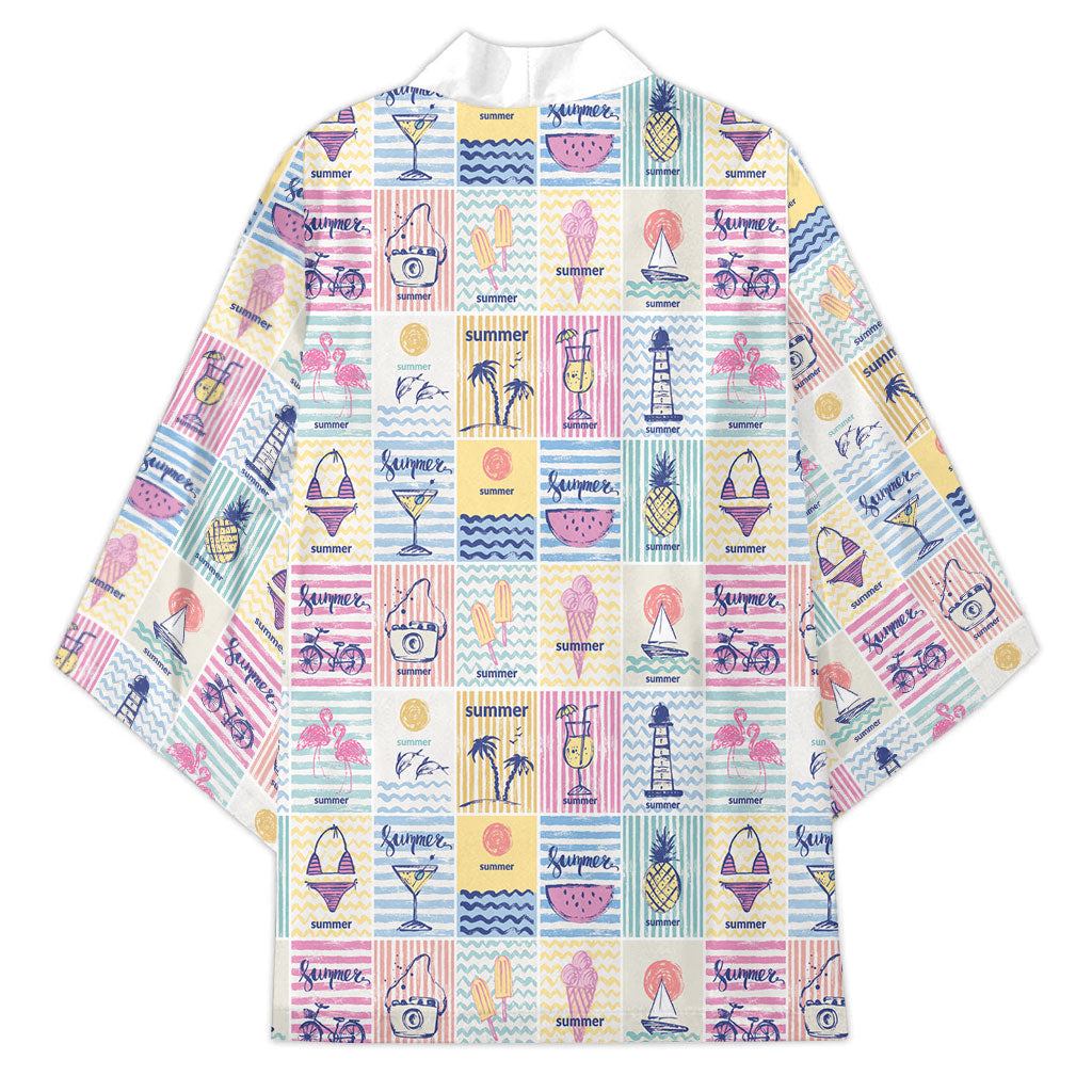 Aloha Summer Posters Grunge Textures Kimono