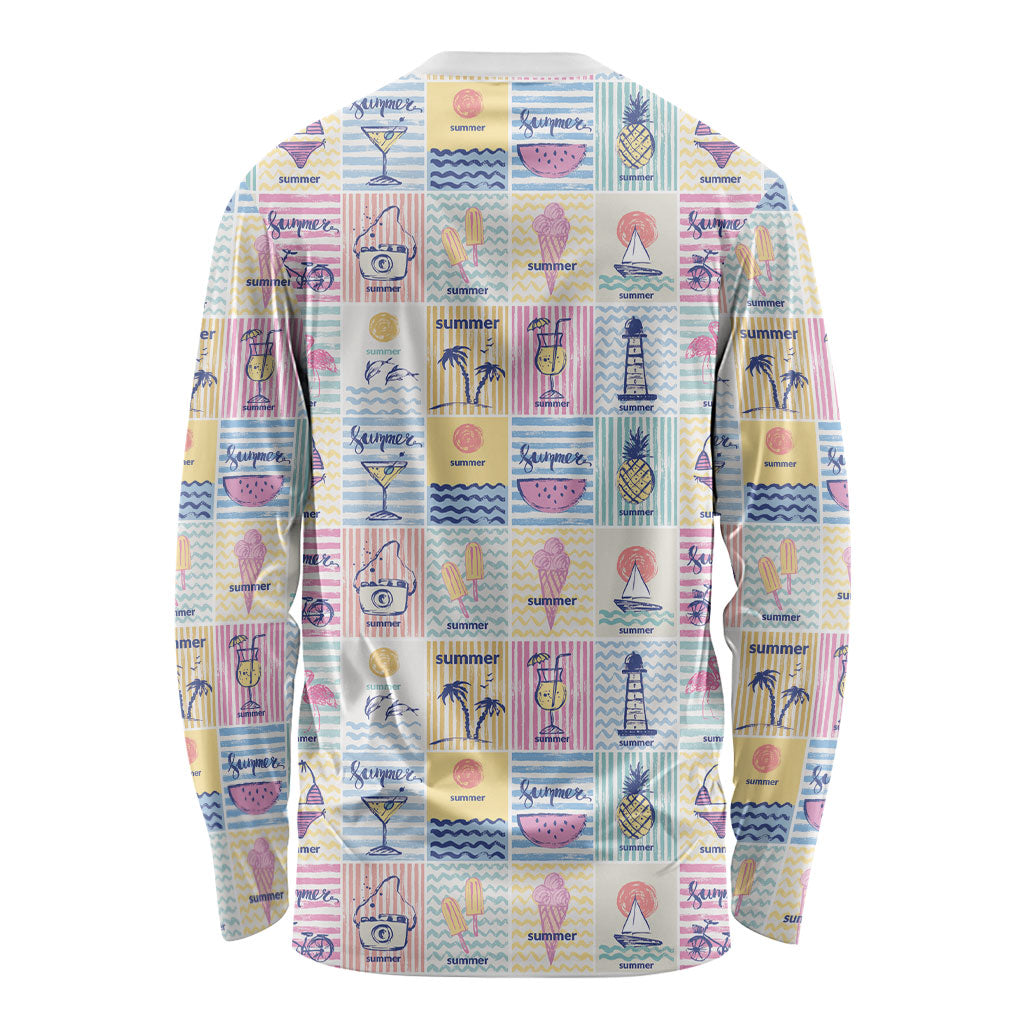 Aloha Summer Posters Grunge Textures Long Sleeve Shirt
