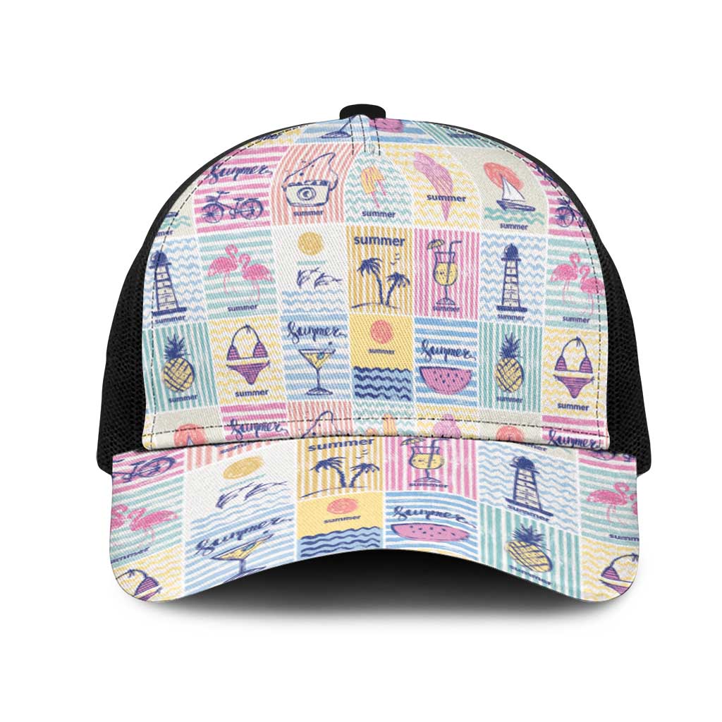 Aloha Summer Posters Grunge Textures Mesh Trucker Cap