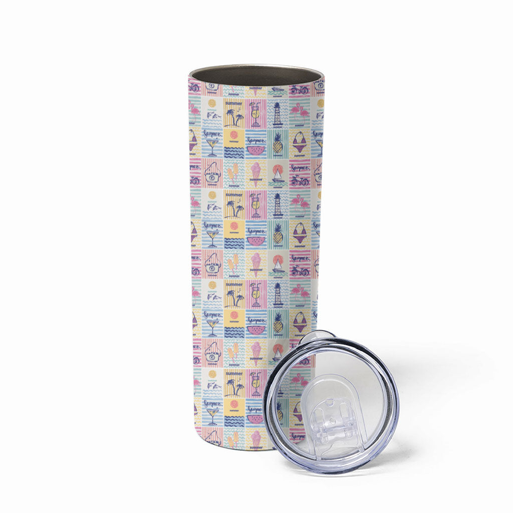 Aloha Summer Posters Grunge Textures Skinny Tumbler