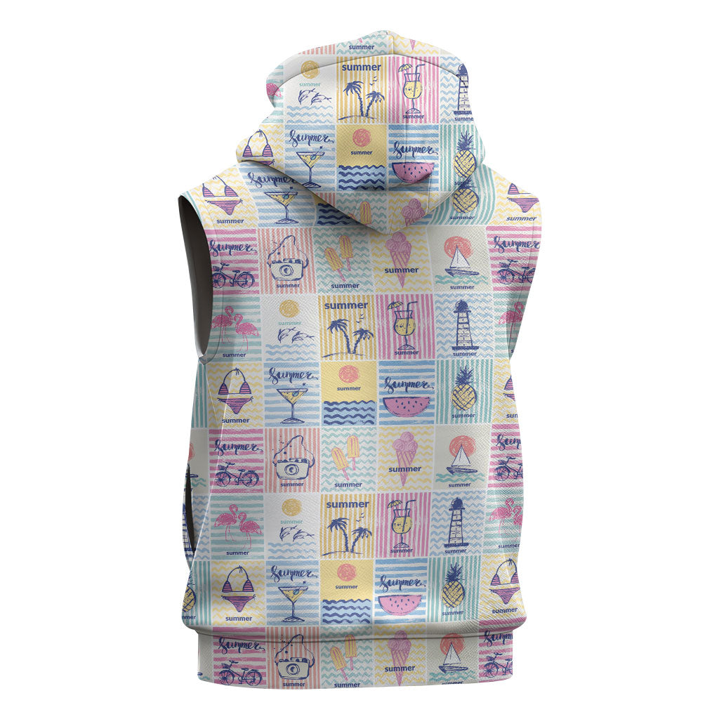 Aloha Summer Posters Grunge Textures Sleeveless Hoodie