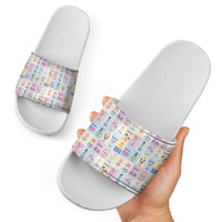 Aloha Summer Posters Grunge Textures Slide Sandals