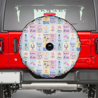 Aloha Summer Posters Grunge Textures Spare Tire Cover