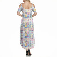 Aloha Summer Posters Grunge Textures Summer Maxi Dress