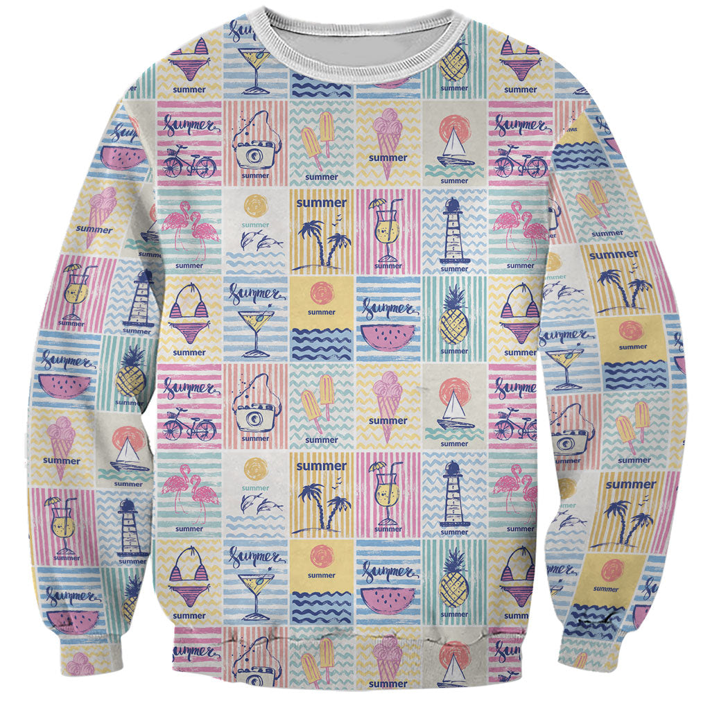 Aloha Summer Posters Grunge Textures Sweatshirt LT01 Unisex Multicolor - Polynesian Pride