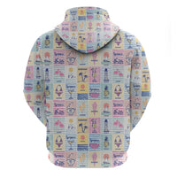 Aloha Summer Posters Grunge Textures Zip Hoodie