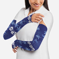 Blue Hawaii Palm Tree Hibiscus Arm Sleeves Fantasy Summer Vibe