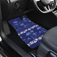 Blue Hawaii Palm Tree Hibiscus Car Mats Fantasy Summer Vibe