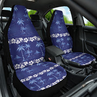 Blue Hawaii Palm Tree Hibiscus Car Seat Cover Fantasy Summer Vibe