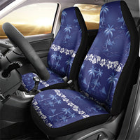 Blue Hawaii Palm Tree Hibiscus Car Seat Cover Fantasy Summer Vibe