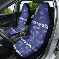 Blue Hawaii Palm Tree Hibiscus Car Seat Cover Fantasy Summer Vibe