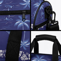 Blue Hawaii Palm Tree Hibiscus Duffle Bag Fantasy Summer Vibe