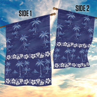 Blue Hawaii Palm Tree Hibiscus Garden Flag Fantasy Summer Vibe