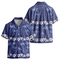 Blue Hawaii Palm Tree Hibiscus Kid Hawaiian Shirt Fantasy Summer Vibe