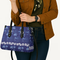 Blue Hawaii Palm Tree Hibiscus Leather Bag Fantasy Summer Vibe
