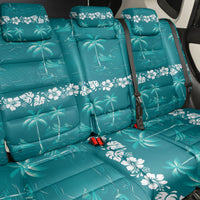 Cyan Hawaii Palm Tree Hibiscus Back Car Seat Cover Fantasy Summer Vibe