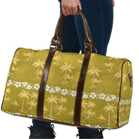 Yellow Hawaii Palm Tree Hibiscus Travel Bag Fantasy Summer Vibe