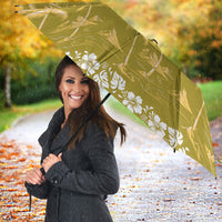 Yellow Hawaii Palm Tree Hibiscus Umbrella Fantasy Summer Vibe