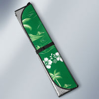 Green Hawaii Palm Tree Hibiscus Auto Sun Shade Fantasy Summer Vibe