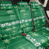 Green Hawaii Palm Tree Hibiscus Back Car Seat Cover Fantasy Summer Vibe