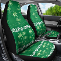 Green Hawaii Palm Tree Hibiscus Car Seat Cover Fantasy Summer Vibe