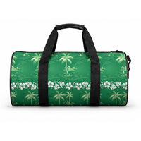 Green Hawaii Palm Tree Hibiscus Duffle Bag Fantasy Summer Vibe