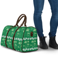 Green Hawaii Palm Tree Hibiscus Travel Bag Fantasy Summer Vibe