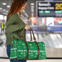 Green Hawaii Palm Tree Hibiscus Travel Bag Fantasy Summer Vibe