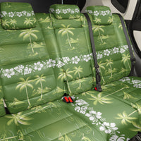 Olive Green Hawaii Palm Tree Hibiscus Back Car Seat Cover Fantasy Summer Vibe