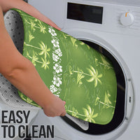 Olive Green Hawaii Palm Tree Hibiscus Bathroom Set Fantasy Summer Vibe