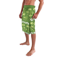 Olive Green Hawaii Palm Tree Hibiscus Lavalava Fantasy Summer Vibe